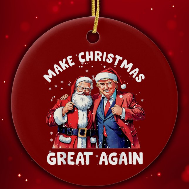 Adorno De Cerámica Donald Trump Santa Claus | Trump Santa Gift (Subido por el creador)