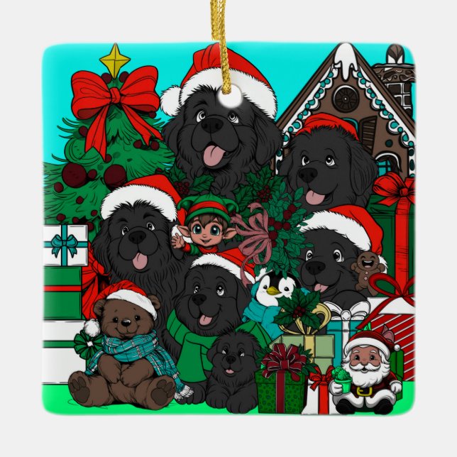 Adorno De Cerámica ¿Dónde está (Waldo) Newfy? (Rojo) (Anverso)