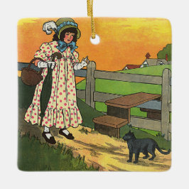 Adorno De Cerámica ¿Dónde has estado? Madre Rhyme de oca