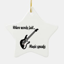 Adorno De Cerámica Donde las palabras fallan, la música habla