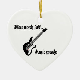 Adorno De Cerámica Donde las palabras fallan, la música habla