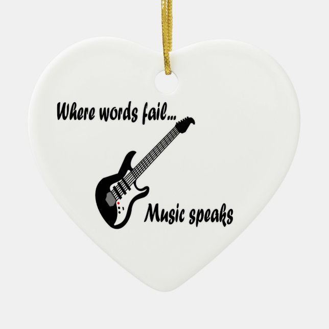 Adorno De Cerámica Donde las palabras fallan, la música habla (Frente)
