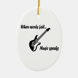 Adorno De Cerámica Donde las palabras fallan, la música habla