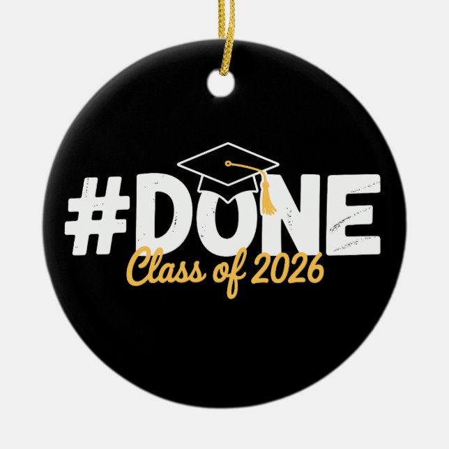 Adorno De Cerámica Done Class Of 2026 Graduation 26 Proud Graduate (Frente)