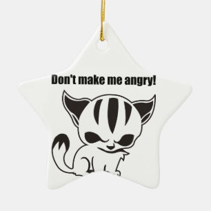 Adorno De Cerámica don't me make angry! Kitty