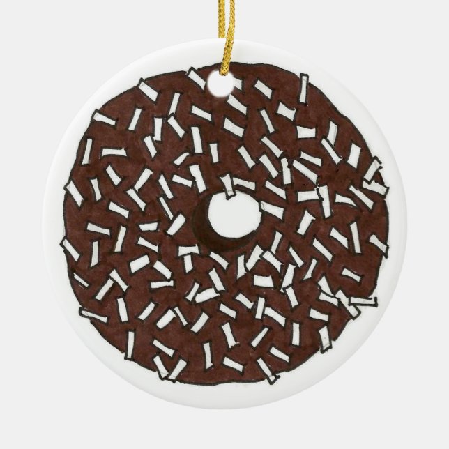 Adorno De Cerámica Donut Dozen Chocolate Coconut Doughnut Pasta (Frente)