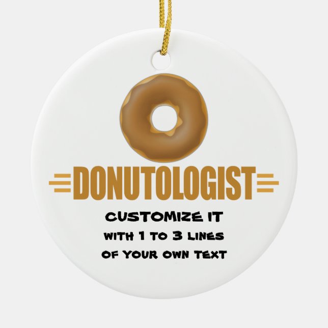 Adorno De Cerámica Donut personalizado (Frente)