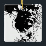 Adorno De Cerámica Doodle de flores<br><div class="desc">Sigue mi trabajo y marca en Instagram @MRNStudios</div>