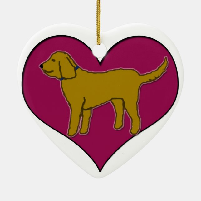 Adorno De Cerámica Doodle en mi corazón (Atrás)