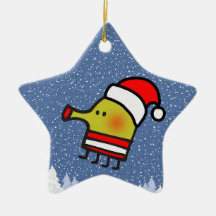 Adorno De Cerámica Doodle Jump Navidades Star Ceramic Ornament