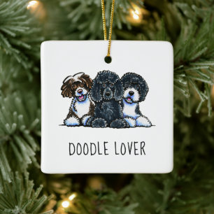 Adorno De Cerámica Doodle Lover Navidades personalizados