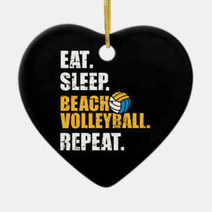 Adorno De Cerámica Dormir Voleibol playa repetir