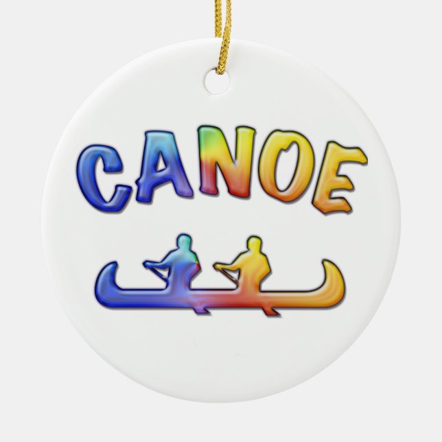 Adorno De Cerámica Dos a canoa (Frente)