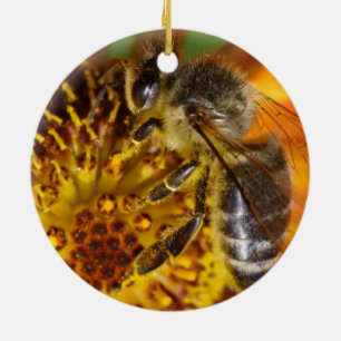 Adorno De Cerámica Dos Abejas Mieles Occidentales
