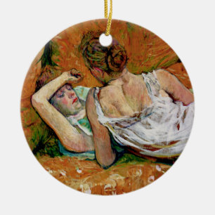 Adorno De Cerámica Dos amigos de Toulouse-Lautrec (versión 2)