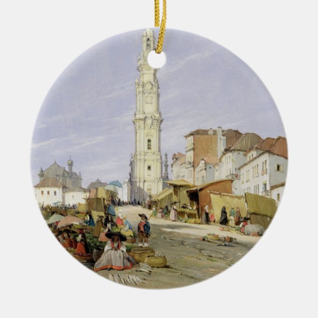 Adorno De Cerámica DOS Clerigos, Oporto, Portugal, 1837 de Torre (Frente)