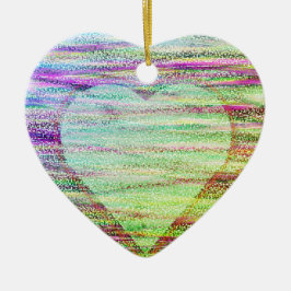 Adorno De Cerámica Dos corazones en un árbol del día de San Valentín 