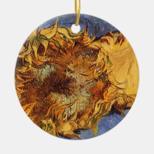Adorno De Cerámica Dos girasoles cortados por Vincent van Gogh