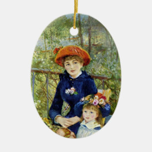 Adorno De Cerámica Dos hermanas (en la terraza) de Pierre Renoir