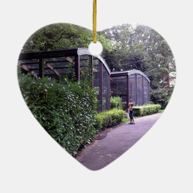 Adorno De Cerámica dos niños en parque (Atrás)