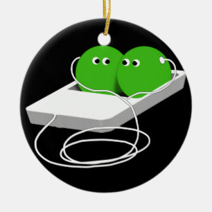 Adorno De Cerámica Dos Peas En Un Pod (Añade Tu Texto)