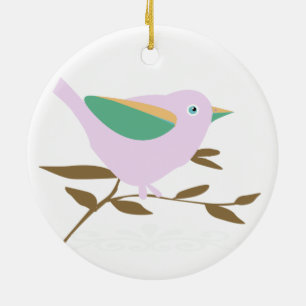 Adorno De Cerámica Dos pequeñas aves