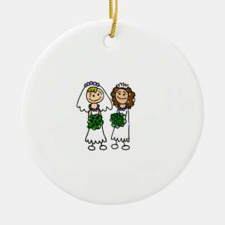 Adorno De Cerámica Dos pequeñas novias lindas