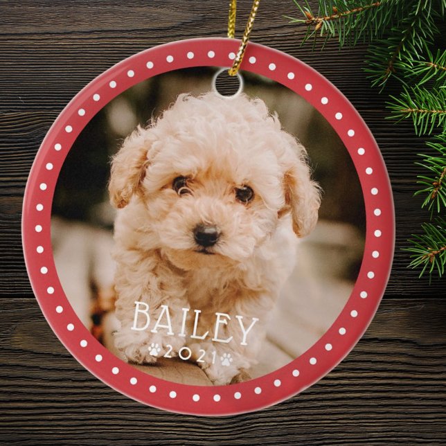 Adorno De Cerámica Dots modernos y juguetones Mascota Perro cachorro  (Subido por el creador)