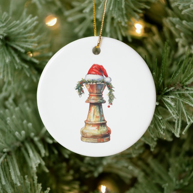 Adorno De Cerámica Double-Sided Christmas Chess Ornament King  Knight (Árbol)