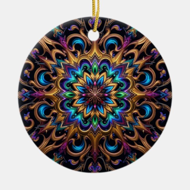 Adorno De Cerámica Double-Sided Radiant Ornament Illustration (Frente)