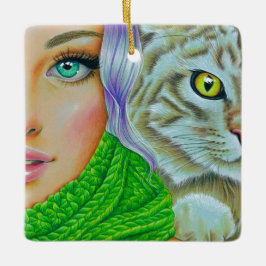 Adorno De Cerámica "Double Trouble" ornament