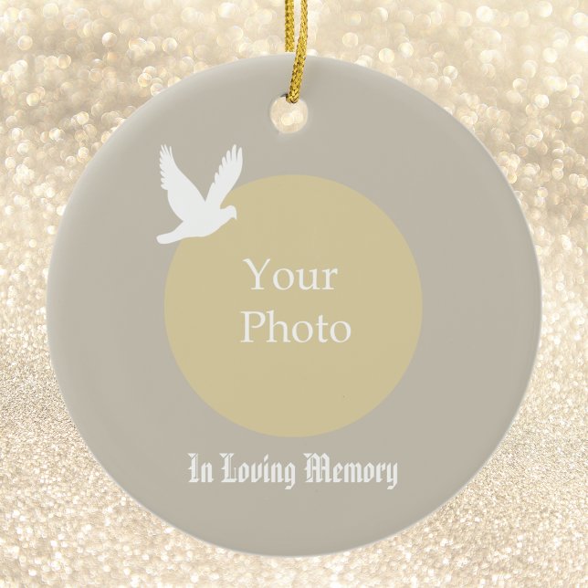 Adorno De Cerámica Dove con foto conmemorativo de la Navidad (Subido por el creador)