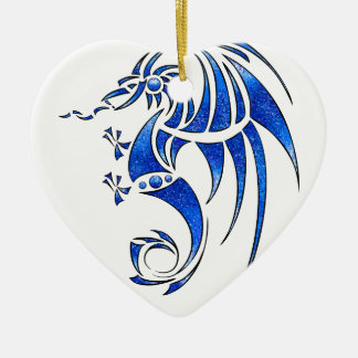 Adorno De Cerámica Dragissous V1 - dragón azul