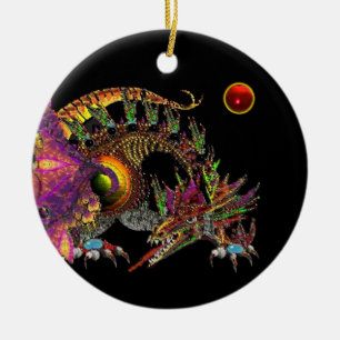 Adorno De Cerámica DRAGO Red Ruby Monogram