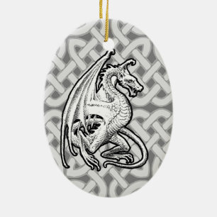Adorno De Cerámica Dragón alado