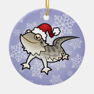 Adorno De Cerámica Dragón barbudo de Navidad / Dragón de Rankins