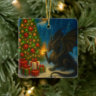 Adorno De Cerámica Dragon Christmas Tree Holiday Ceramic Ornament