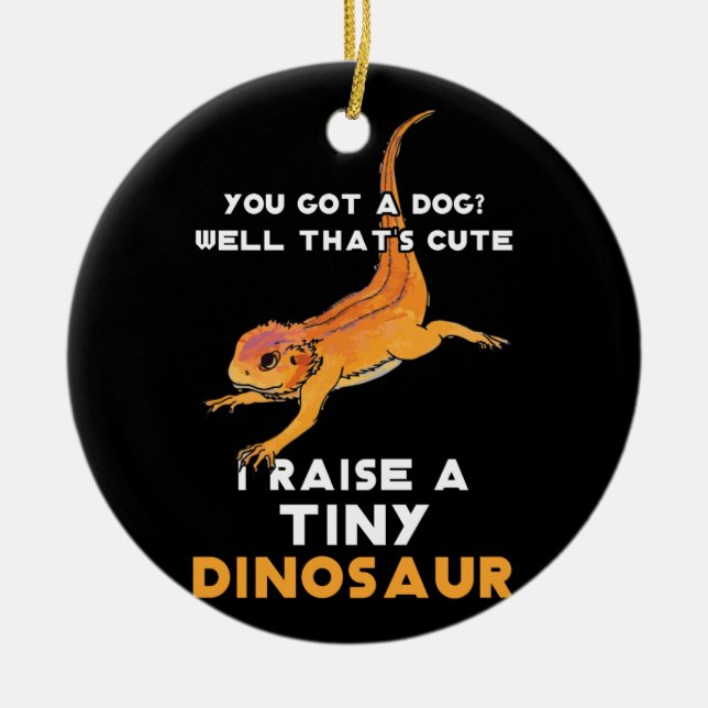 Adorno De Cerámica Dragón con barba Propietario Mascota con barba (Frente)