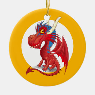 Adorno De Cerámica Dragón de bebé