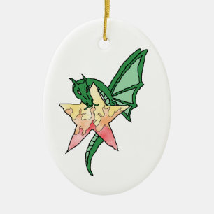 Adorno De Cerámica Dragón de fuego