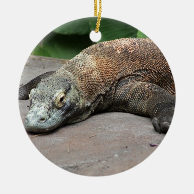 Adorno De Cerámica Dragón de Komodo (komodoensis del Varanus), (Frente)