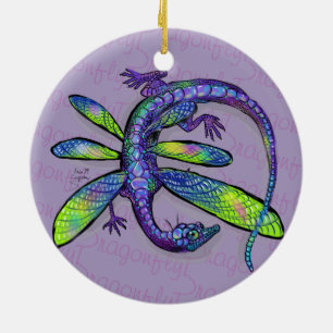 Adorno De Cerámica Dragon Dragonfly