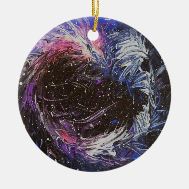 Adorno De Cerámica Dragón espacial (Frente)