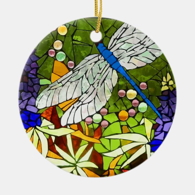 Adorno De Cerámica dragon-fly, libélula (Frente)