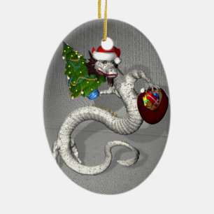 Adorno De Cerámica Dragón gris