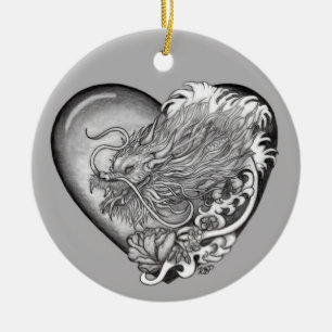 Adorno De Cerámica Dragon Heart