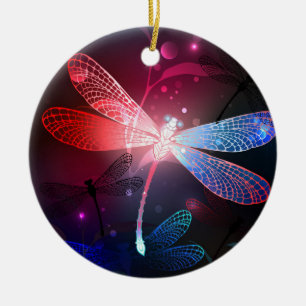 Adorno De Cerámica Dragón rojo