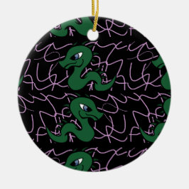 Adorno De Cerámica Dragón verde bebé