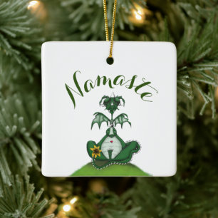 Adorno De Cerámica Dragón Yogi