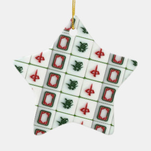 Adorno De Cerámica Dragones de Mahjong